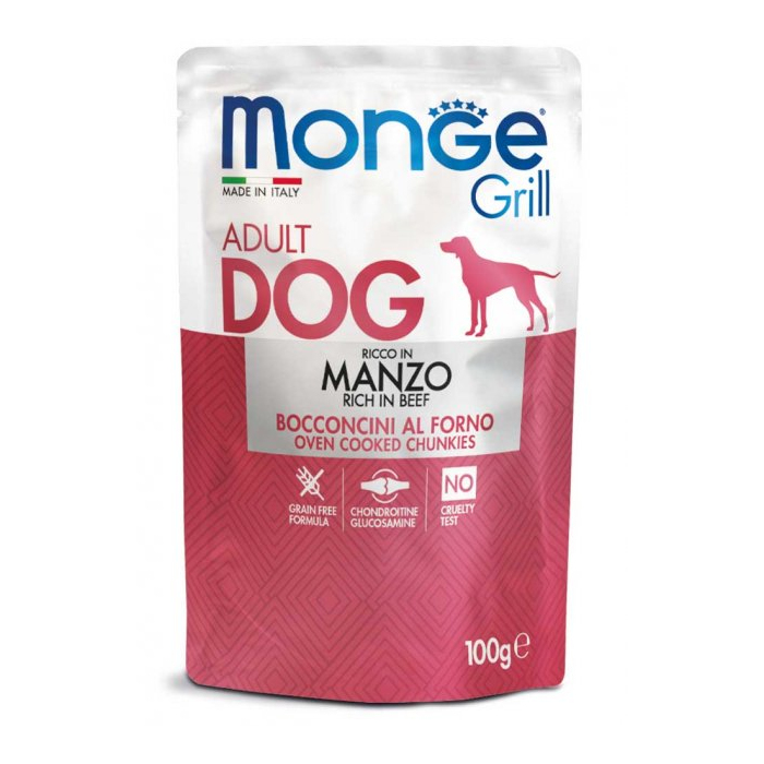 Monge Dog Wet Grill вологий корм для собак з яловичиною 100 гр