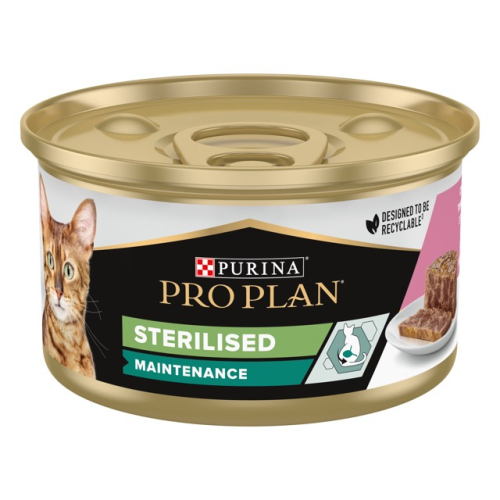ProPlan Sterilised Maintenance шматочки в паштеті для стерилізованих котів з тунцем та лососем