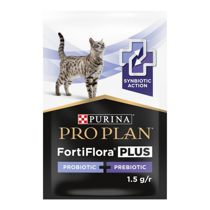 ProPlan CAT FortiFlora Plus для котів з пробіотиком та пребіотиком уп.30х1,5г (ціна за 1 пакетик)