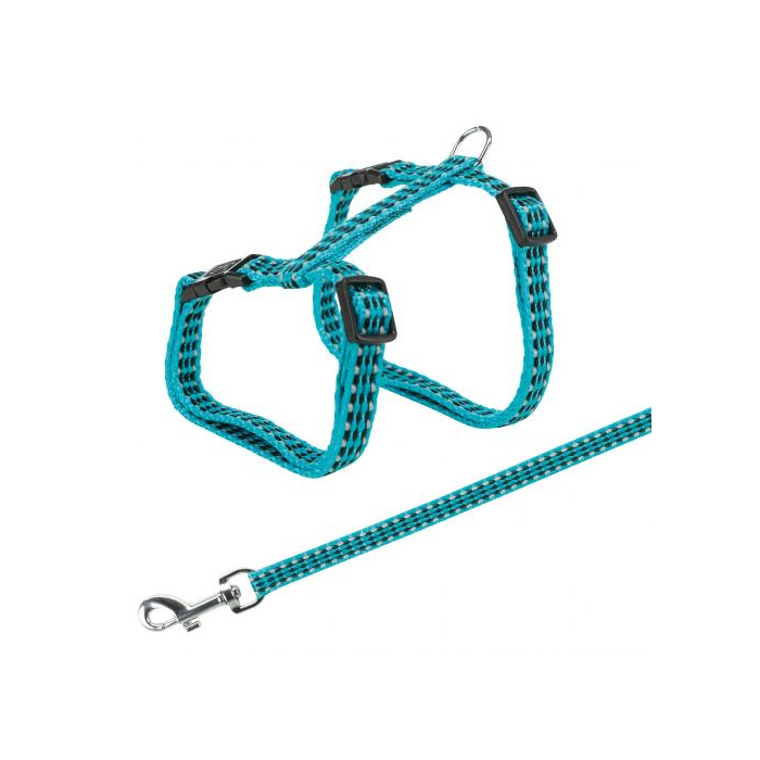 Шлейка з повідцем Trixie для котів світловідбиваюча нейлон 22–42см 10мм