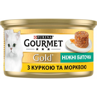 Gourmet Gold Savoury Cake Chicken Carrot консерва для котів ніжні биточки з куркою та морквою