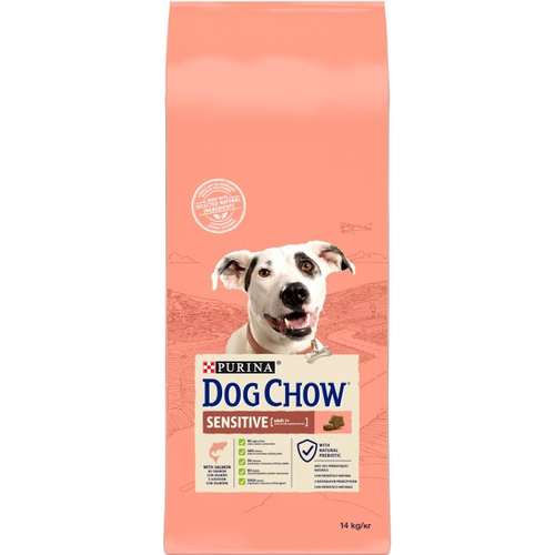 Сухий корм Dog Chow Adult Sensitive Salmon для собак з чутливим травленням з лососем 14кг