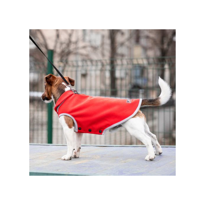 Жилет Pet Fashion «Fleecy» для собак  розмір M червоно-сірий