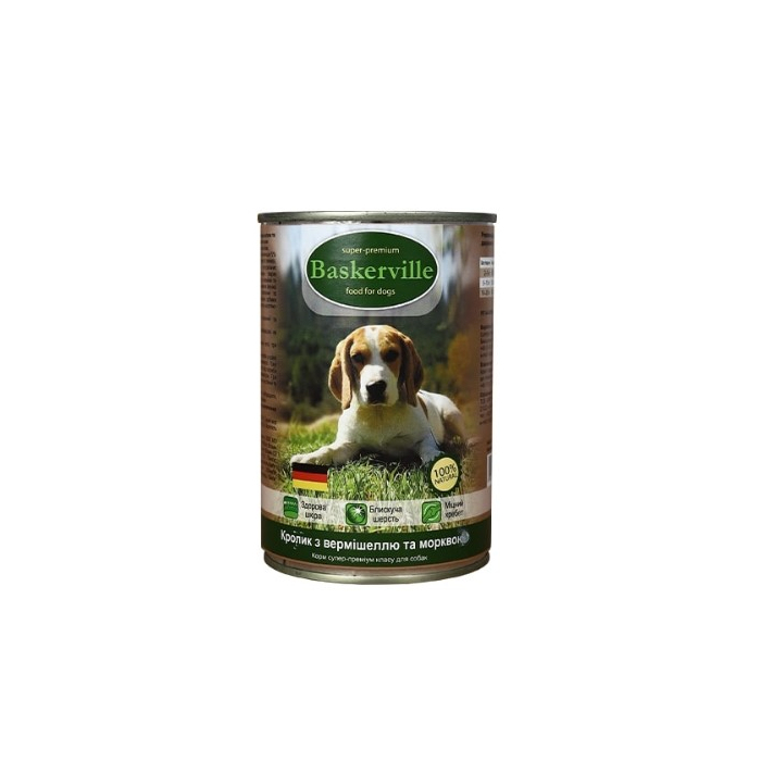 Baskerville DOG Кролик з вермішеллю та морквою