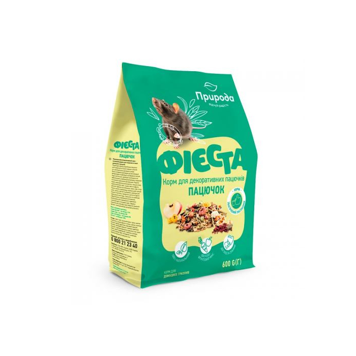 Корм Природа Фієста «Пацючок» для пацючків та інших домашніх гризунів,