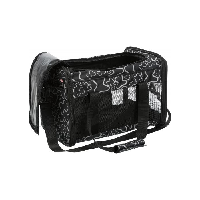 Сумка-переноска Trixie для собак Adrina з поліестеру чорна з кісточками до 7кг 26*27*42см 2889