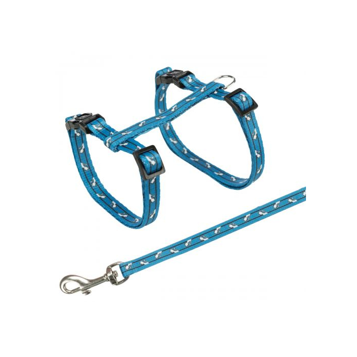 Шлейка з повідцем Trixie для котів з котами нейлон 27-45см 10мм