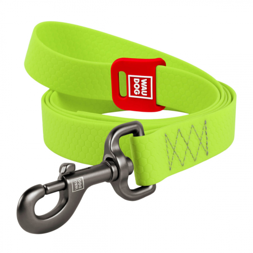 Повідець для собак WAUDOG Waterproof салатовий водостійкий L-XXL 305см Ш25мм