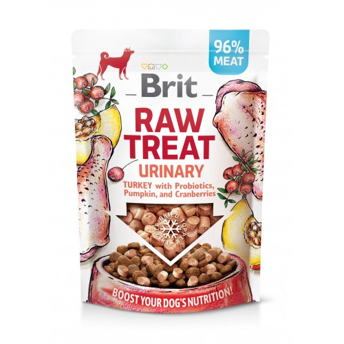Ласощі для собак Brit Raw Treat freeze-dried Urinary для профілактики сечокам'яної хвороби, індичка, 40 г 112134
