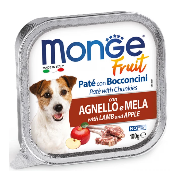Monge DOG FRUIT Lamb Apple паштет для собак з ягня та яблука