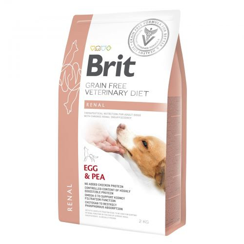 Brit GF VetDiet DOG Renal для собак при нирковій недостатності з яйцем горохом та гречкою 2кг