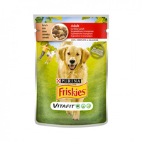 Friskies Adult для дорослих собак, шматочки з яловичиною та картоплею, пауч 20х100г 2309101100