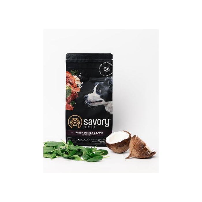 Savory Medium Breed rich in Fresh Turkey and Lamb