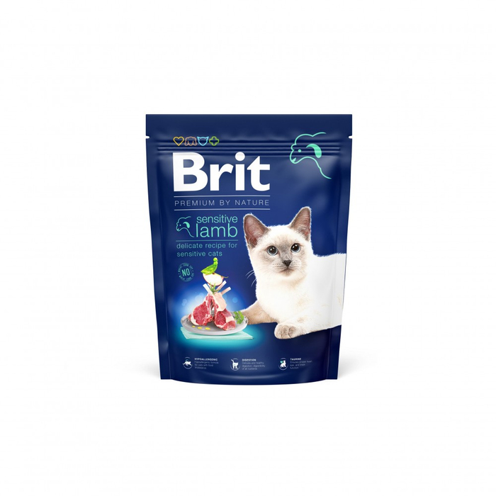 Brit Premium CAT by Nature Sensitive Lamb для котів із чутливим травленням з ягням 8кг