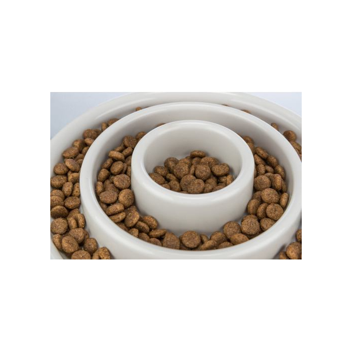 Миска Trixie для собак Повільне годування сіра пластик та термопласна гума 0,45л 23см