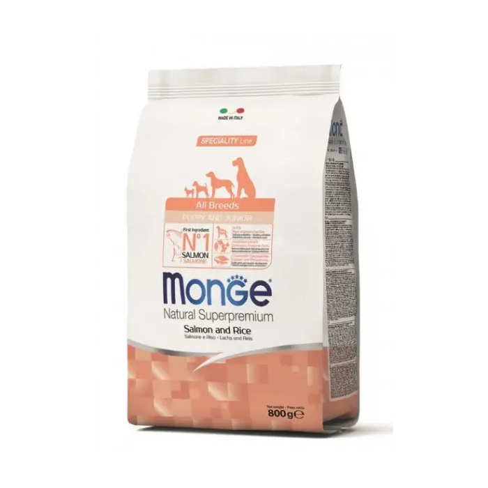 Monge Dog All breeds Puppy and Junior with Salmon