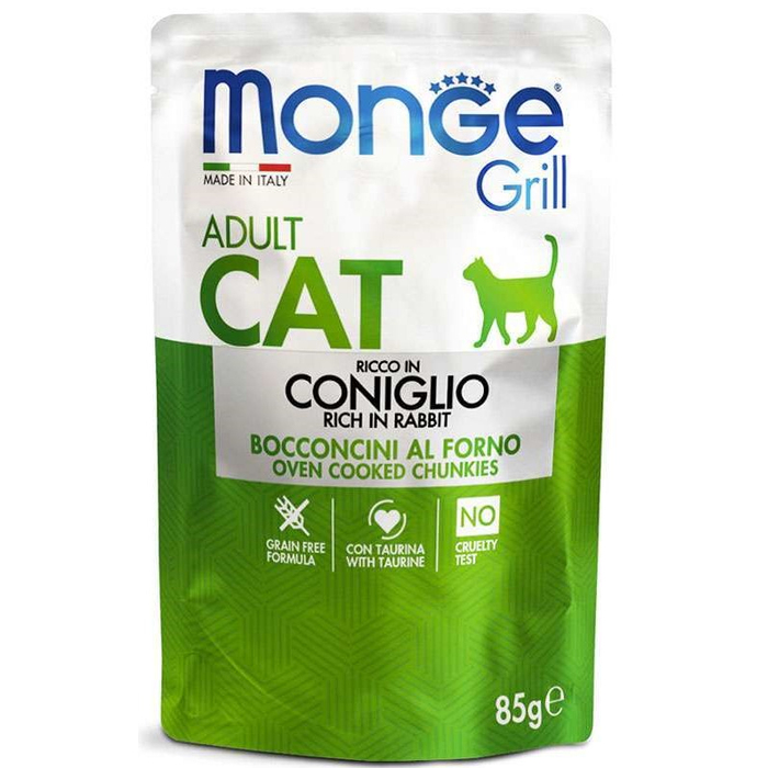 Monge CAT pouch Adult Grill Rabbit вологий корм для дорослих котів із кроликом