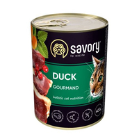 Savory CAT Can Adult Duck вологий корм для вибагливих котів з качкою 200г