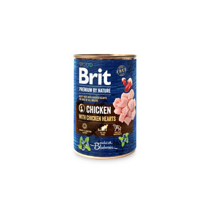Вологий Корм Brit Premium by Nature  курка з курячим серцем