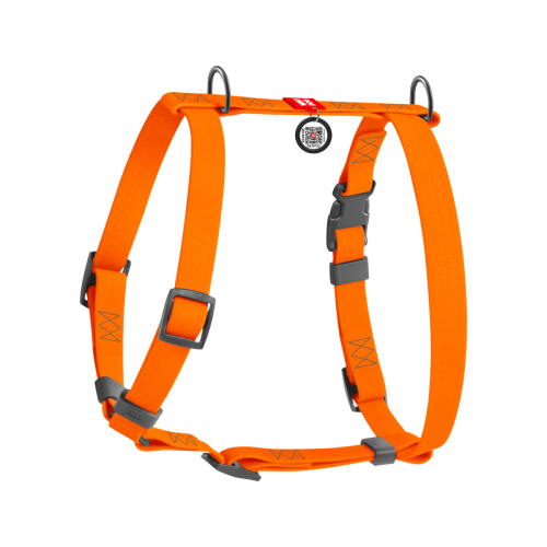 Шлея для собак Н-подібна WAUDOG Waterproof ПОМАРАНЧЕВА (з QR паспортом)