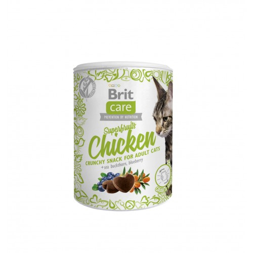 Ласощі для котів Brit Care CAT Snack Superfruits Chicken, курка