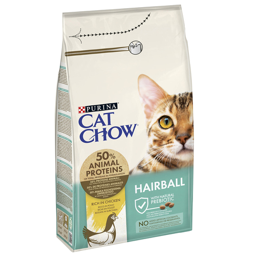 Cat Chow Hairball control контроль утворення кульок шерсті, з куркою, сухий корм 1,5кг