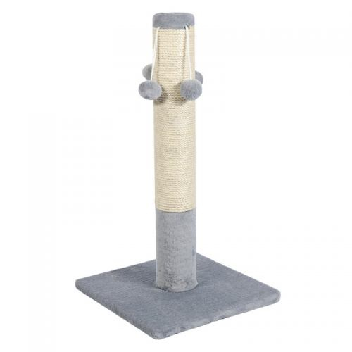 Дряпка Природа стовпчик з чотирма бубонами сіра