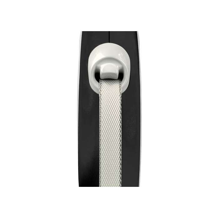 Рулетка Flexi New Comfort чорна для собак стрічка розмір M 5м