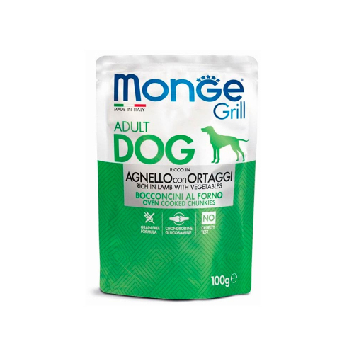 Monge Dog Wet Grill вологий корм для собак з ягня та овочів 100 гр