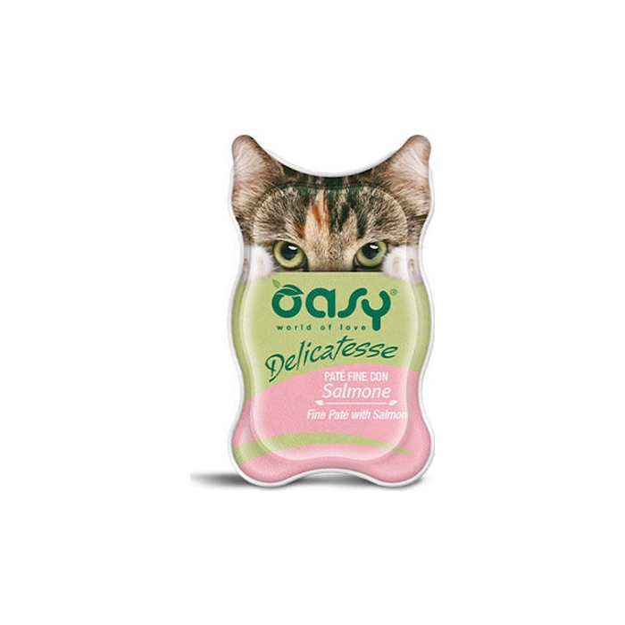 Oasy Wet Cat DELICATESSE консерва для котів з лососем 85гр
