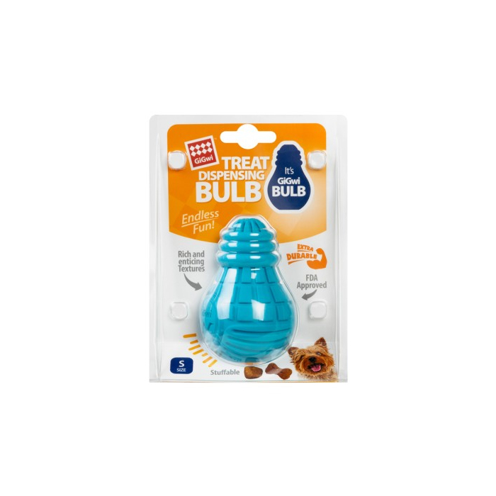 Іграшка для собак Лампочка резинова GiGwi Bulb Rubber, гума, S, блакитна 2336 GIGwi