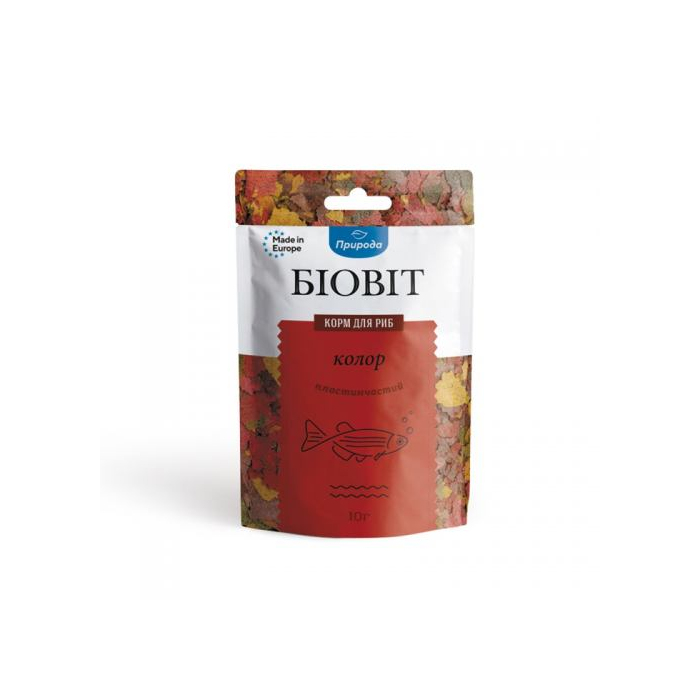 Корм для риб Природа Біовіт Колор пластинчатий