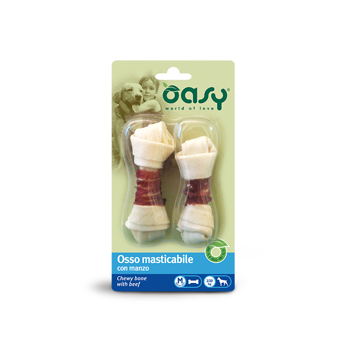 Oasy Snack DOG OSSO жувальні кісточки для собак з яловичиною 54гр 2шт 340982