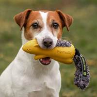 Іграшка для собак Білка з пищалкой що відключається, жовтий GiGwi Push to mute, гума, штучне хутро, 30 см 75010 GIGwi