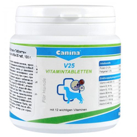 Вітаміни Canina V25 Vitamintabletten для собак, полівітамінний комплекс,  (30 табл)