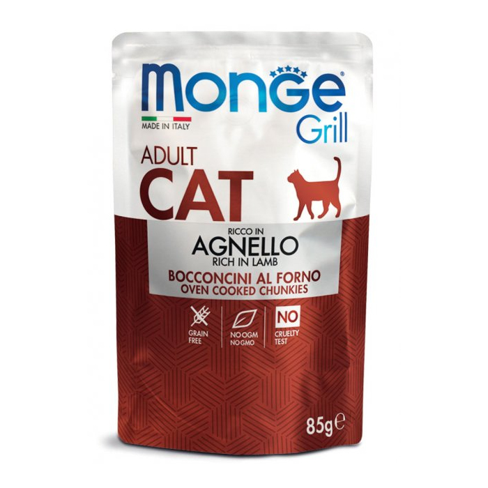 Monge CAT pouch Adult Grill Lamb вологий корм з ягням для дорослих котів
