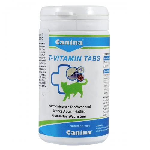 Вітаміни Canina Cat-Vitamin Tabs для котів, вітамінний комплекс,  (100 табл)
