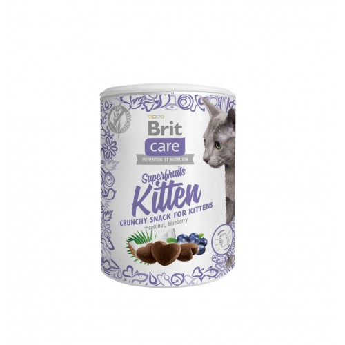 Ласощі Brit Care CAT Snack Superfruits Kitten для кошенят з куркою