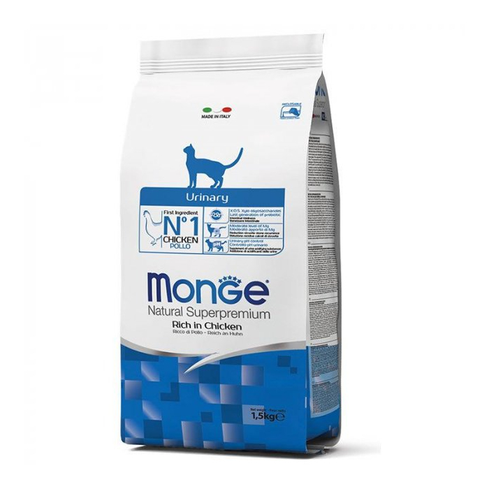 Monge Cat Urinary сухий корм із куркою для профілактики сечокам’яної хвороби в дорослих котів 1,5 кг 70011914