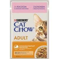 Cat Chow Adult лосось із зеленою квасолею в желе, науч 85 г