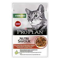 ProPlan CAT Pouch Adult Sterilised Maintenance вологий корм для стерилізованих котів шматочками в соусі яловичина