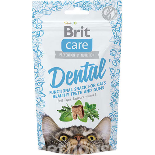 Ласощі Brit Care Dental з індичкою д/котів, 50г