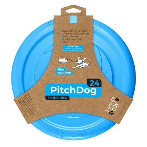 Ігрова тарілка для апортировки PitchDog, діаметр 24 см блакитний 62472 Collar