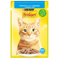 Friskies для котів, шматочкиі з лососем, пауч 85г