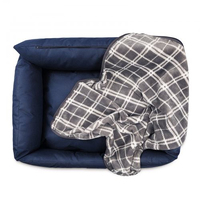 Лежак Pet Fashion Prime синій для собак 66x52x24см