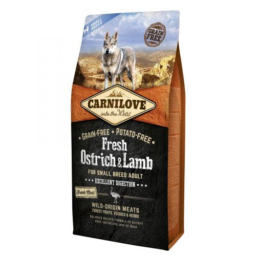 Carnilove DOG Fresh Ostrich & Lamb для собак дрібних порід ягня та страус