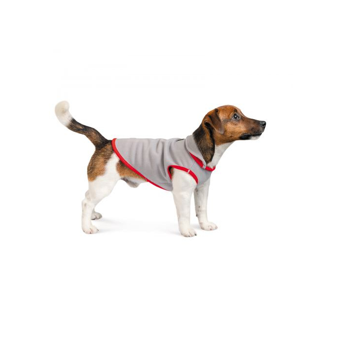 Жилет Pet Fashion «Fleecy» для собак  розмір M червоно-сірий