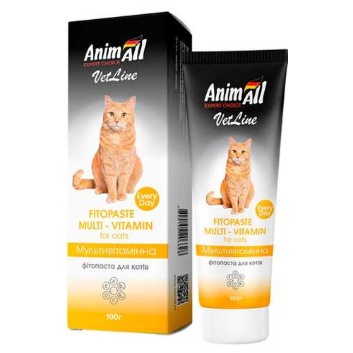 АнимАлл ВетЛайн фитопаста мультивитаминная для котов, 100 гр (6/Х/Х) 150568