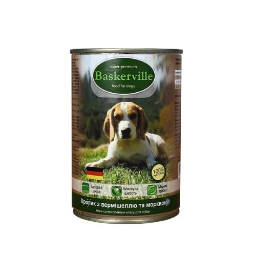 Baskerville DOG Кролик з вермішеллю та морквою