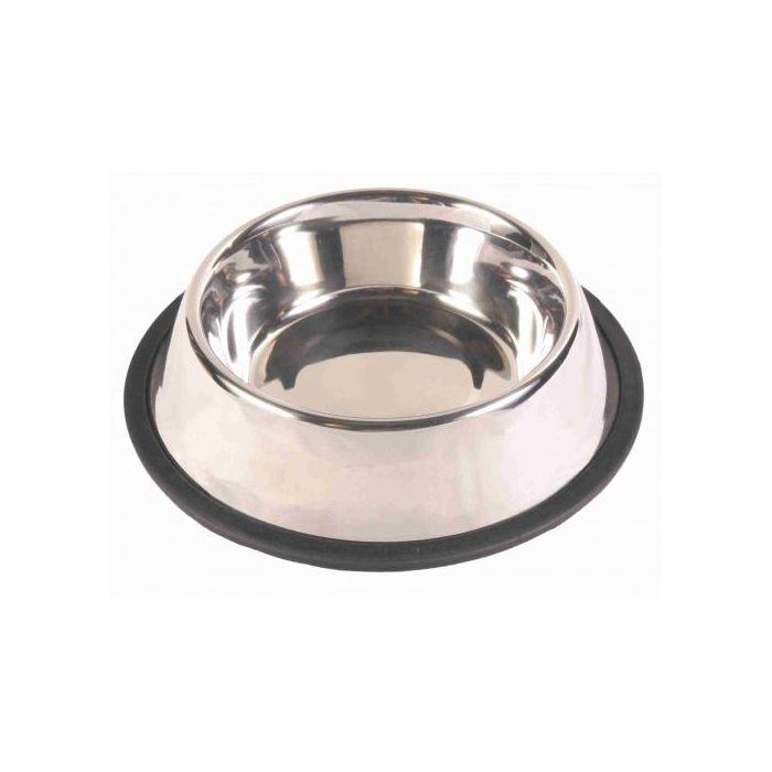 Миска Trixie для собак на гумовій основі металева 21см